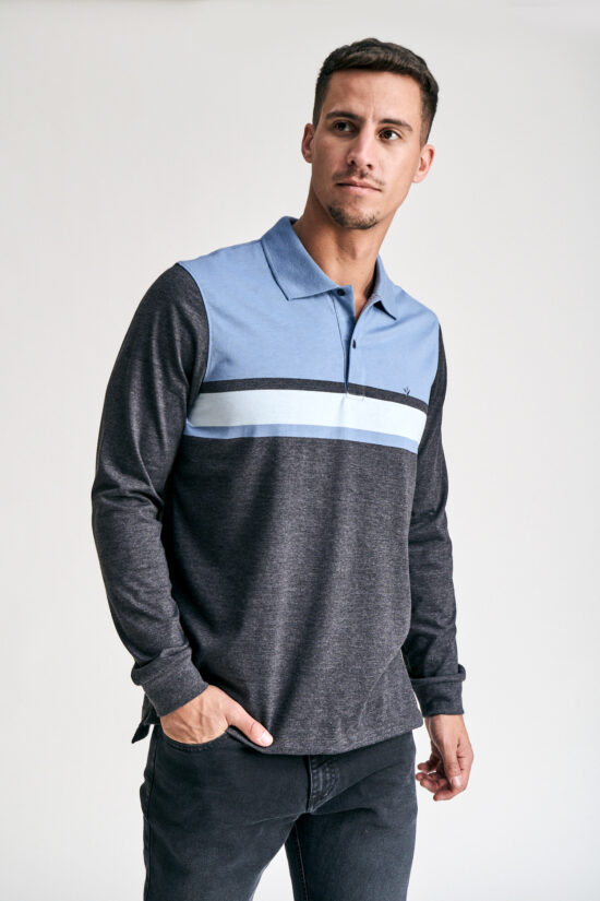 Polo mangas largas rayadas