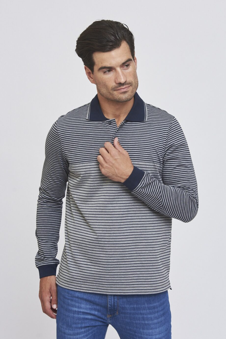 Polo rayada de jersey