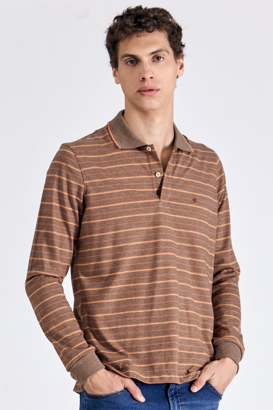Polo de jersey rayada