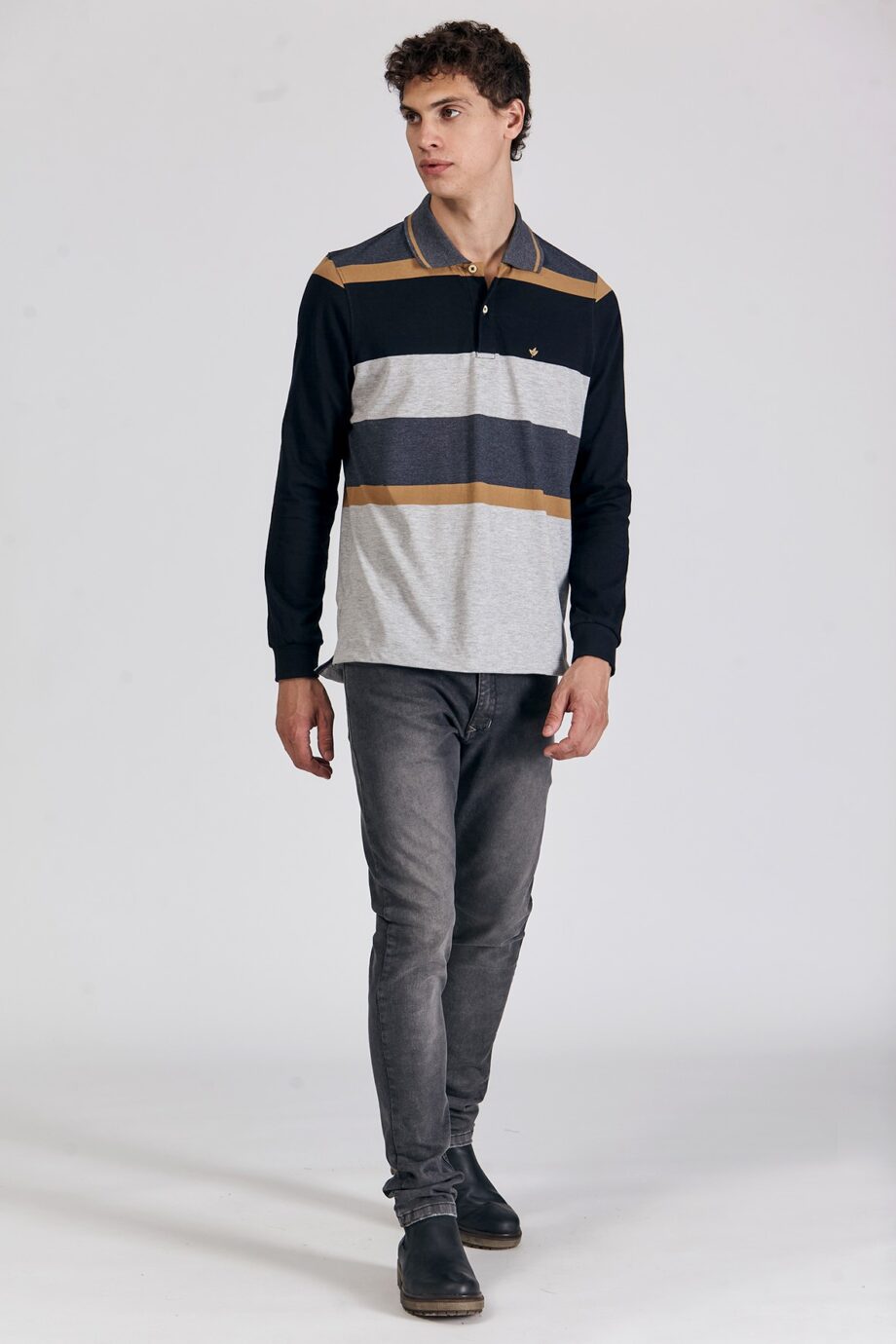 Polo de jersey rayada