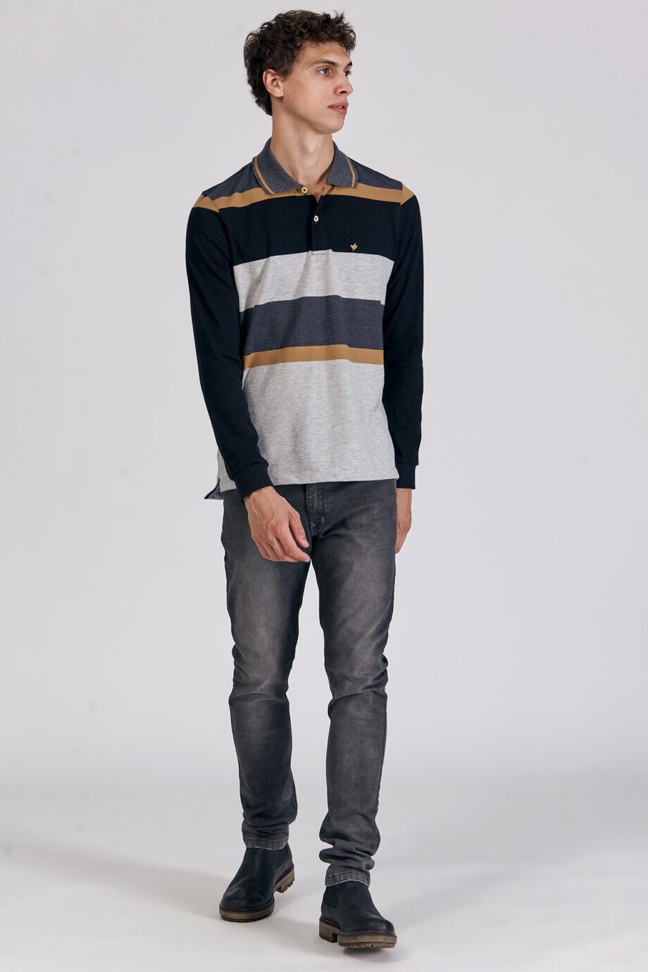 Polo de jersey rayada