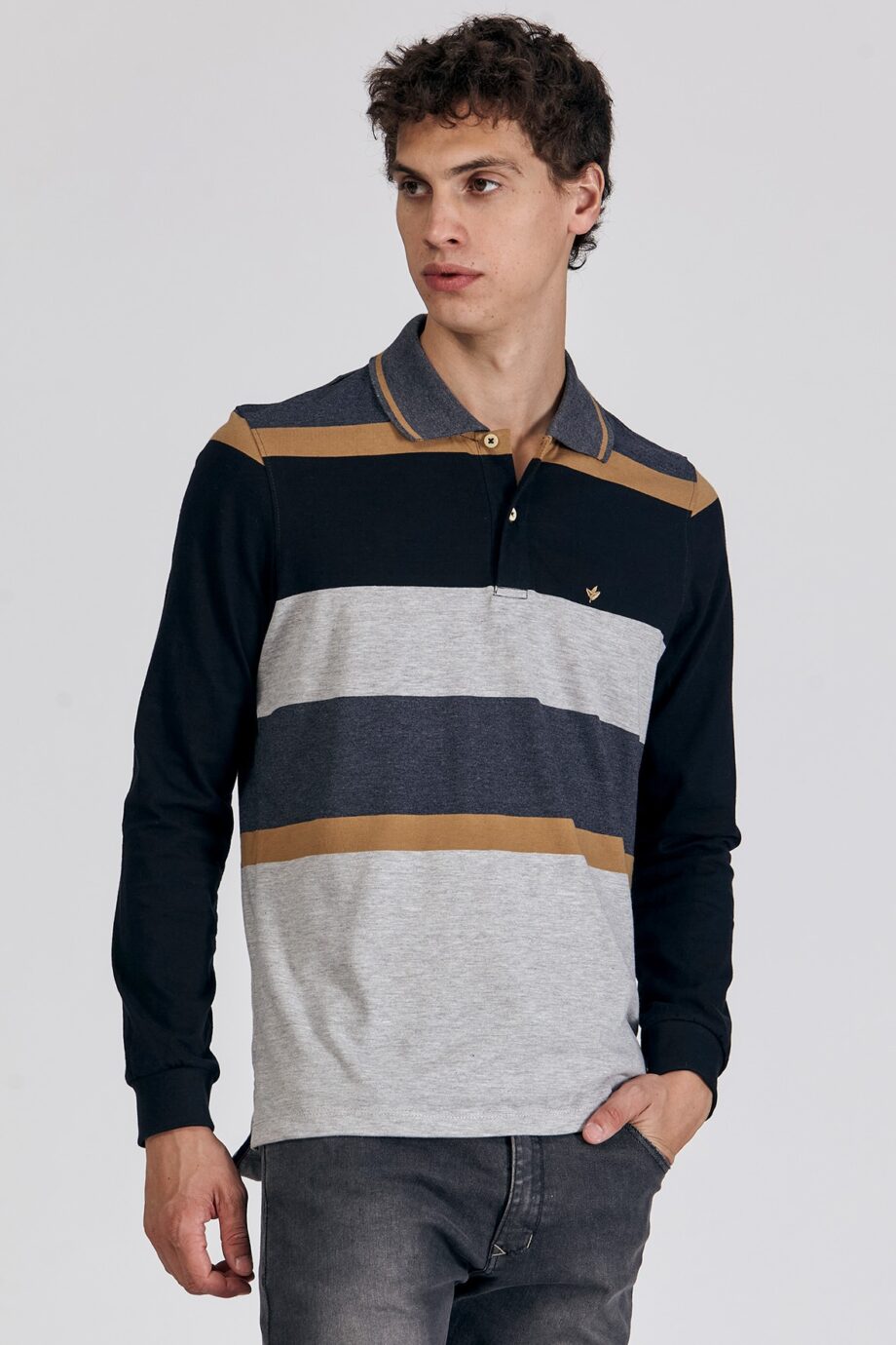 Polo de jersey rayada