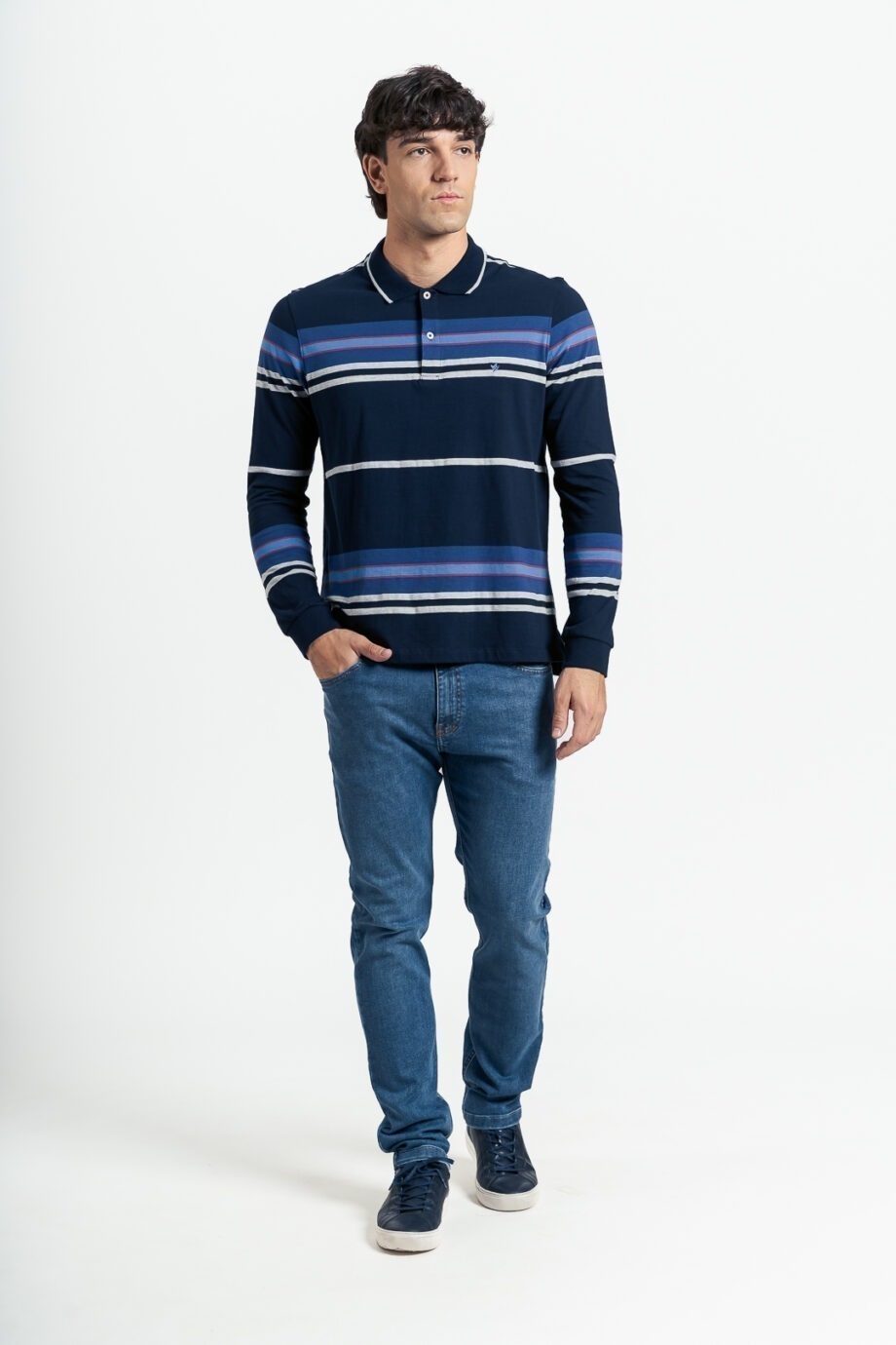Polo rayada de jersey