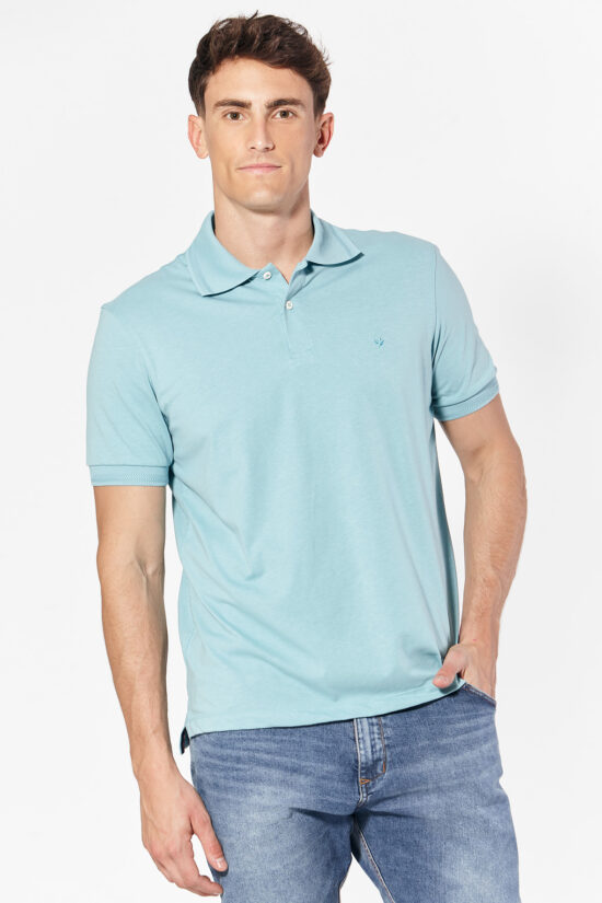 Polo con cuello espigado de jersey peruano