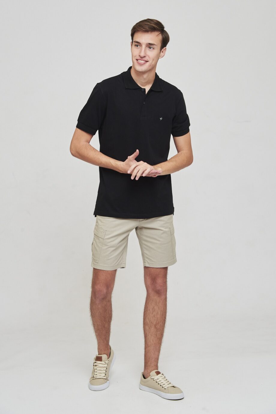 Polo con cuello espigado de jersey peruano