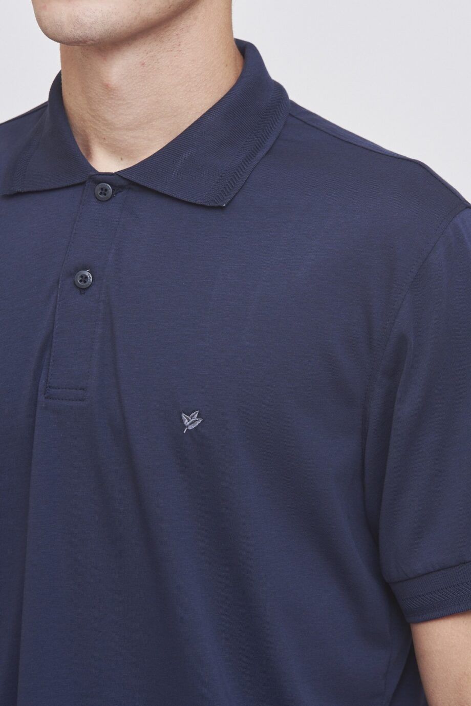 Polo con cuello espigado de jersey peruano