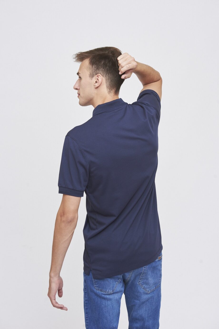 Polo con cuello espigado de jersey peruano