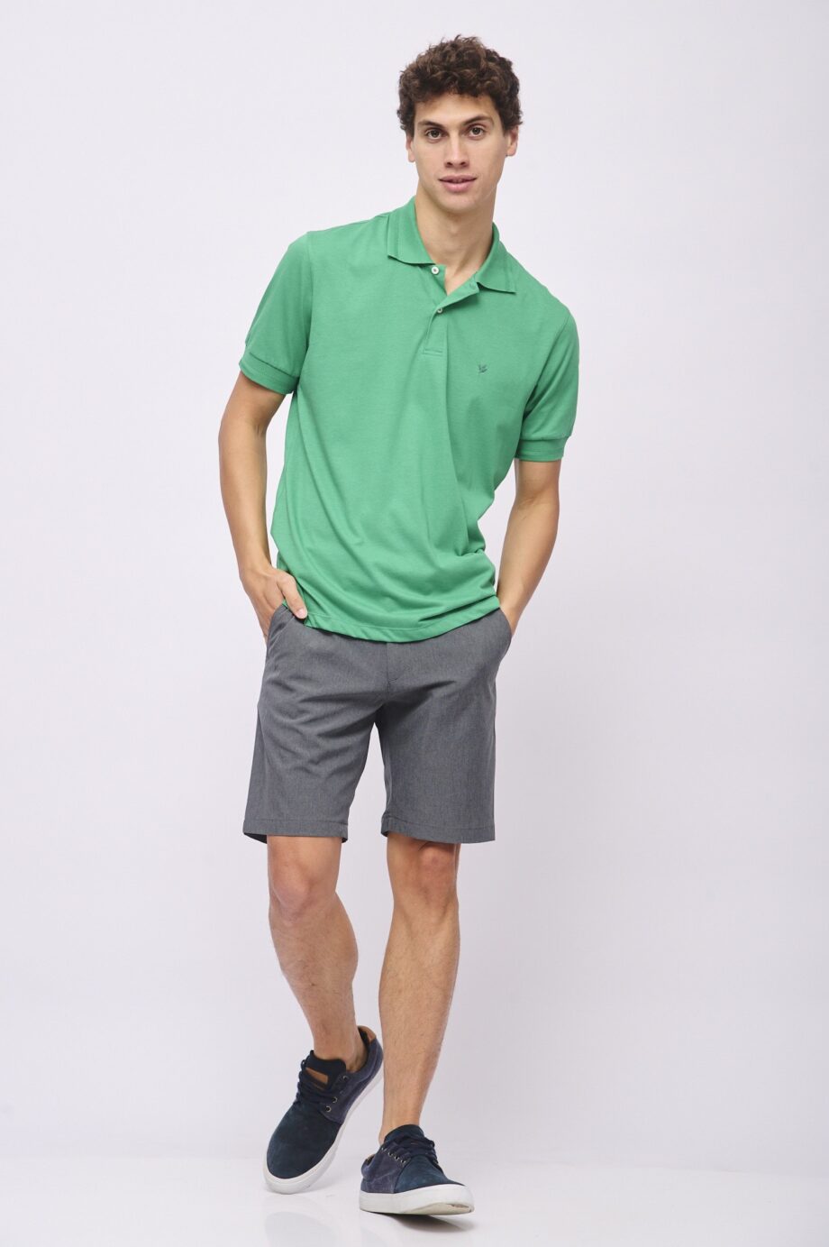Polo con cuello espigado de jersey peruano