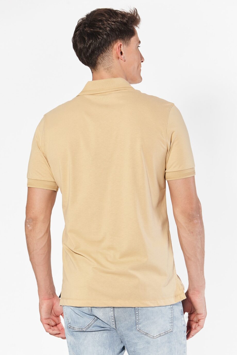 Polo con cuello espigado de jersey peruano