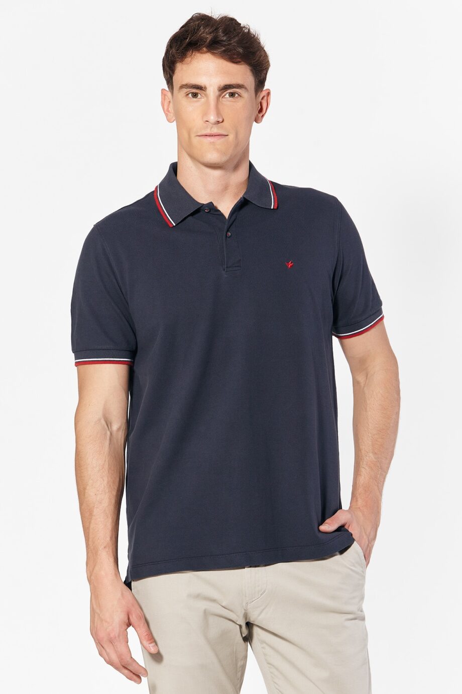Polo de piqué con 2 vivos