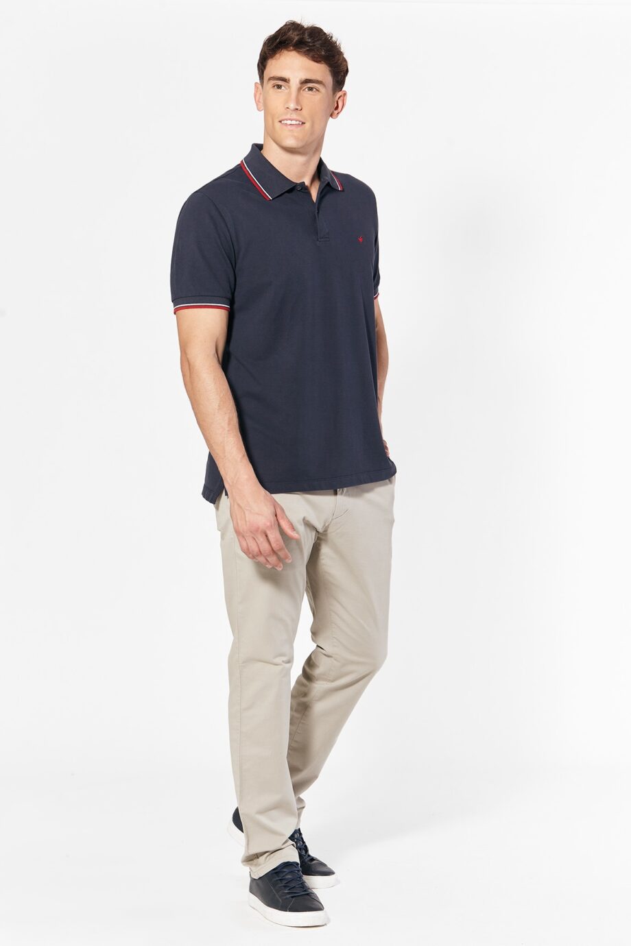 Polo de piqué con 2 vivos
