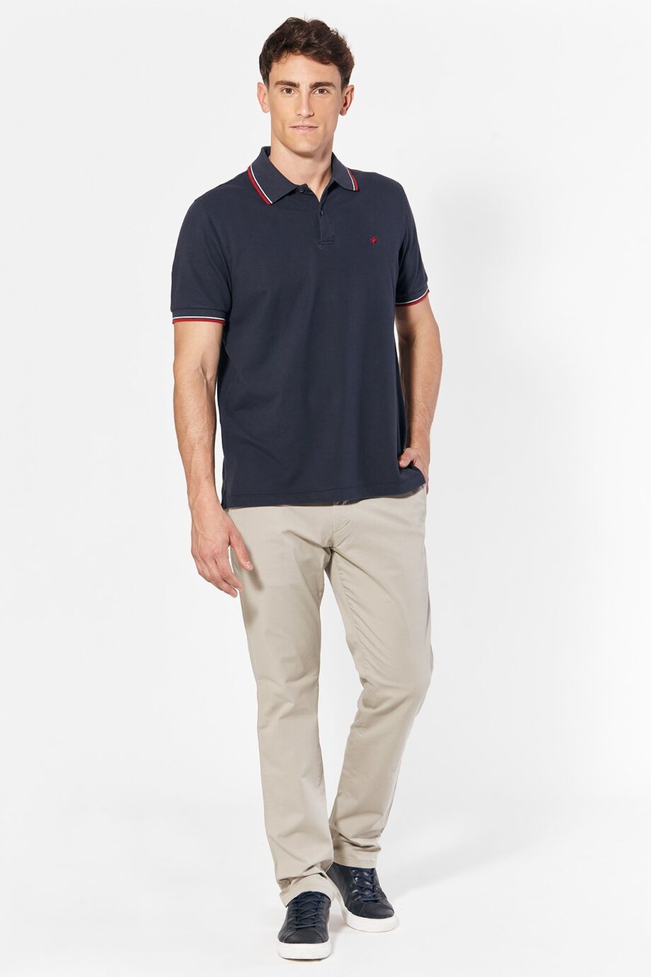 Polo de piqué con 2 vivos