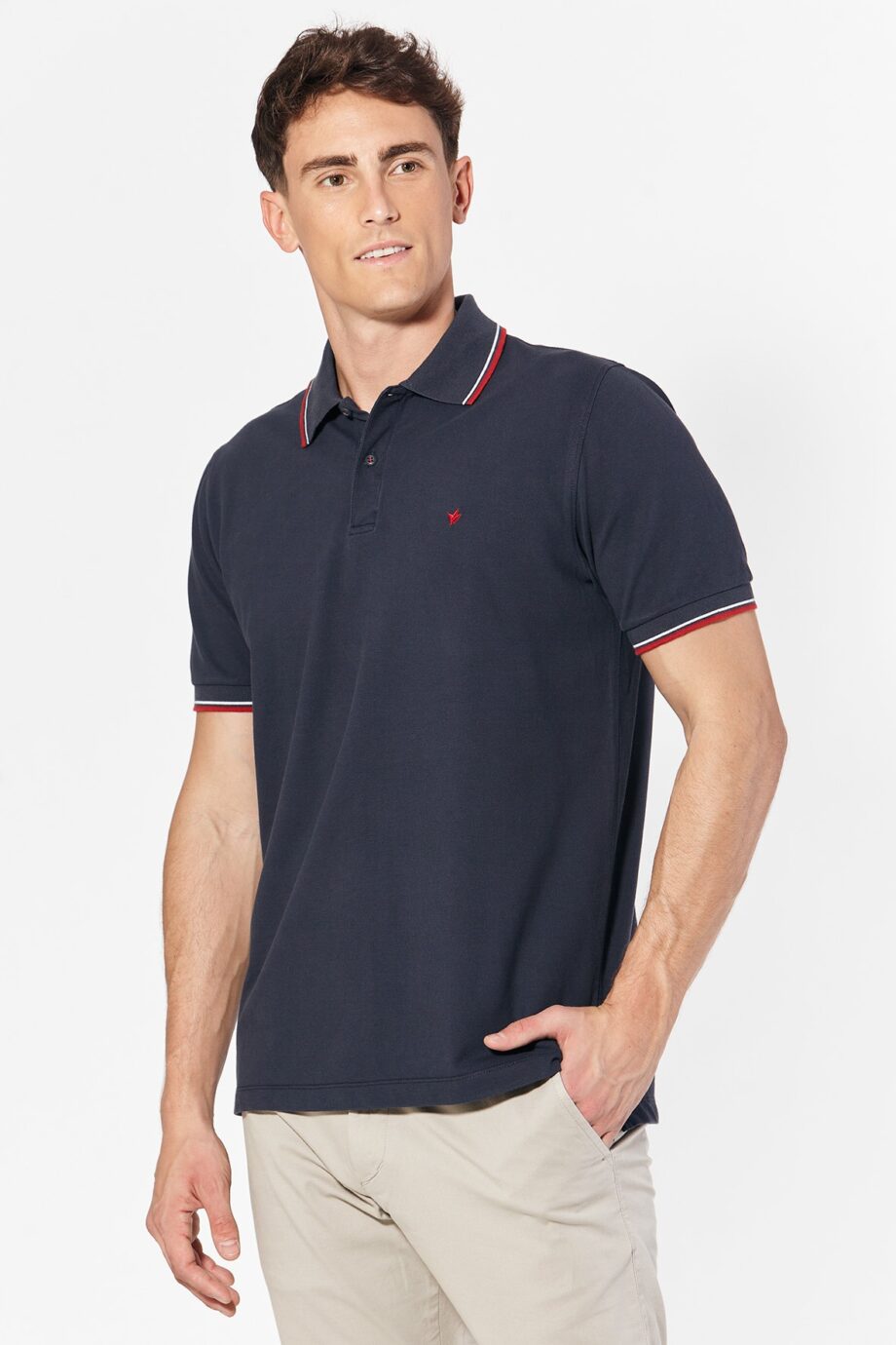 Polo de piqué con 2 vivos