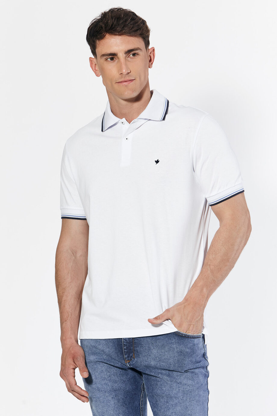 Polo 3 vivos de jersey peruano
