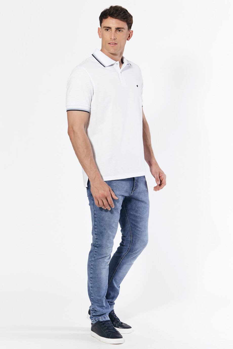 Polo 3 vivos de jersey peruano