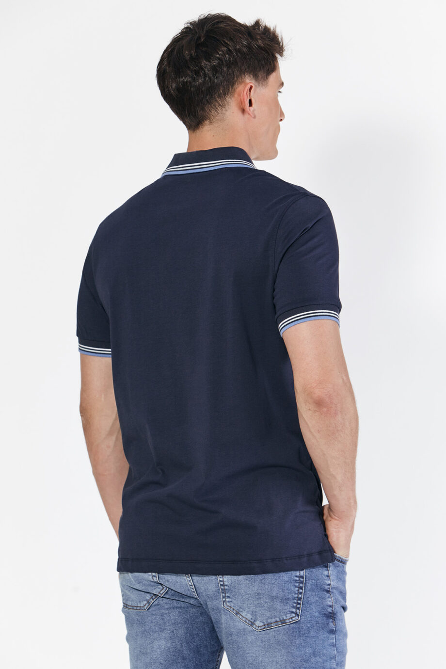 Polo 3 vivos de jersey peruano