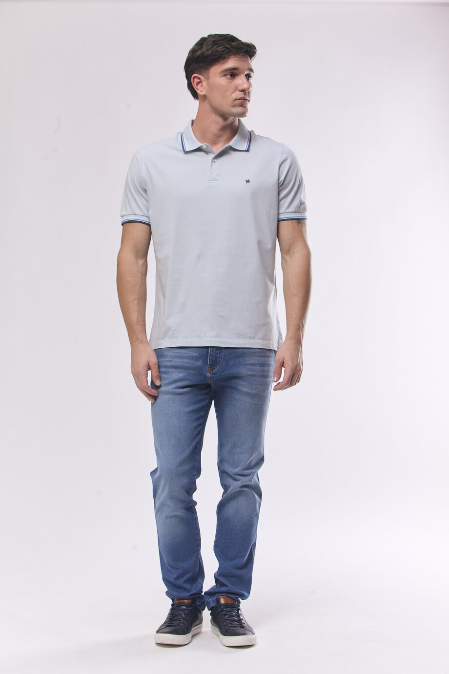Polo 3 vivos de jersey peruano