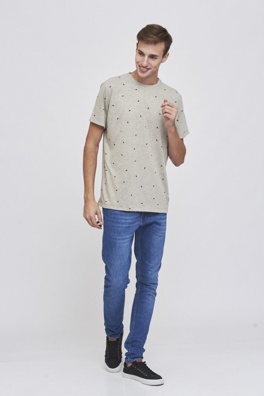 Remera estampada de jersey