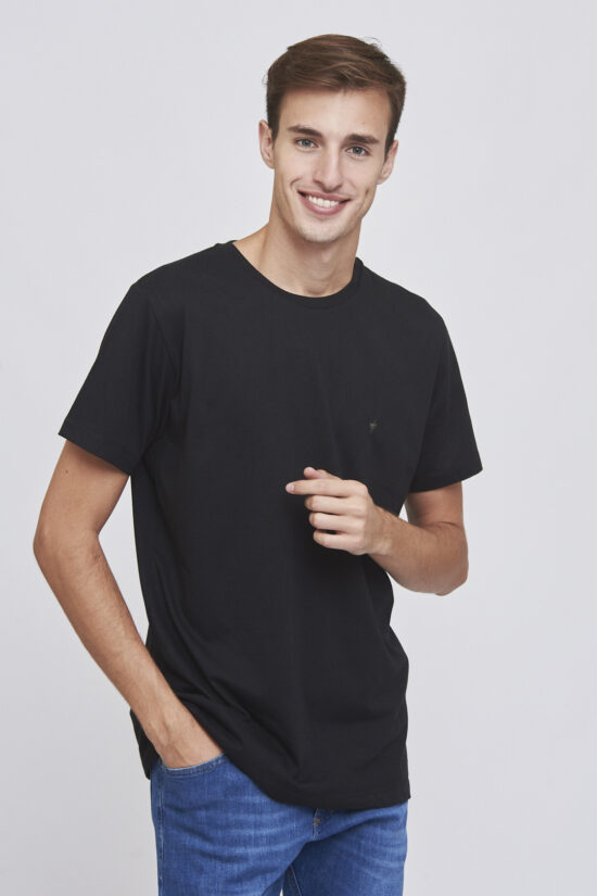 Remera escote O de jersey