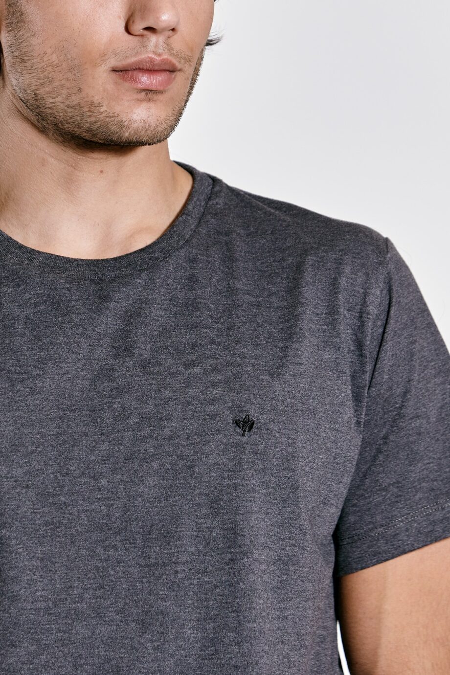 Remera escote O de jersey
