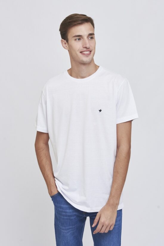 Remera escote O de jersey