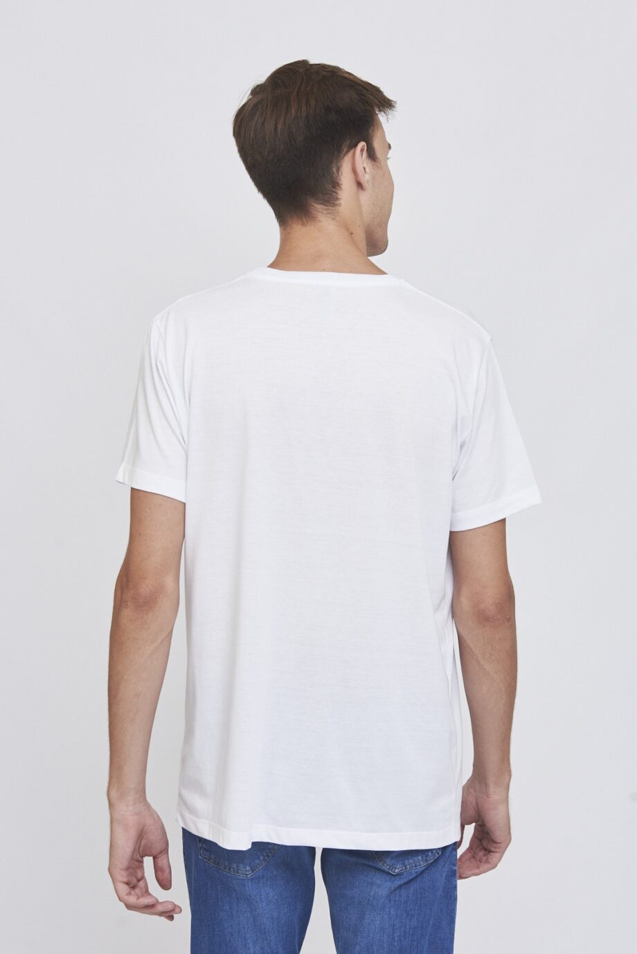 Remera escote O de jersey
