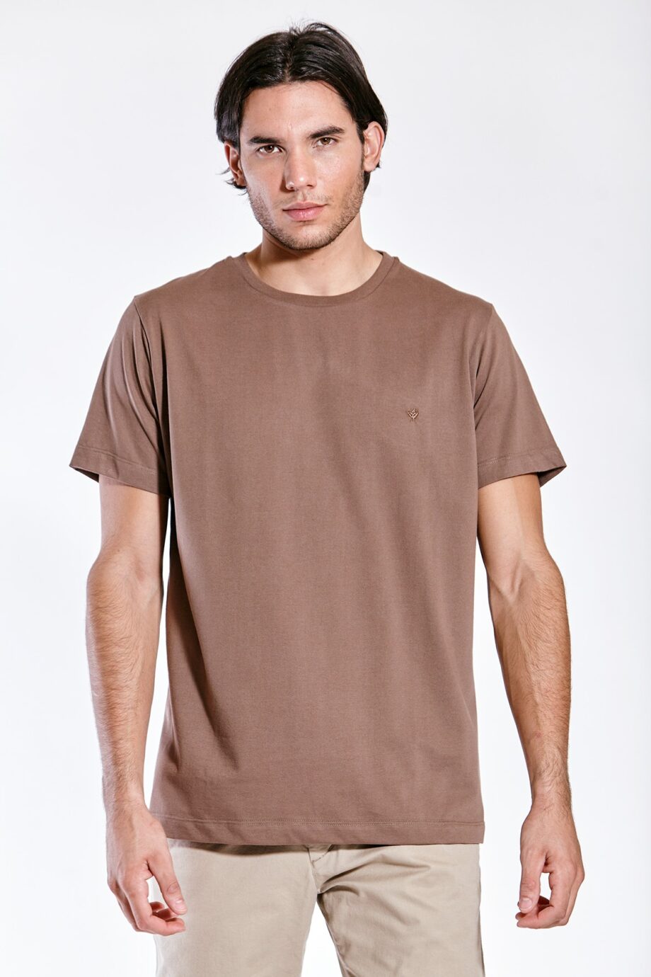 Remera escote O de jersey