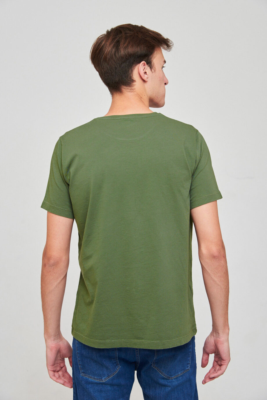 Remera de jersey lisa escote O