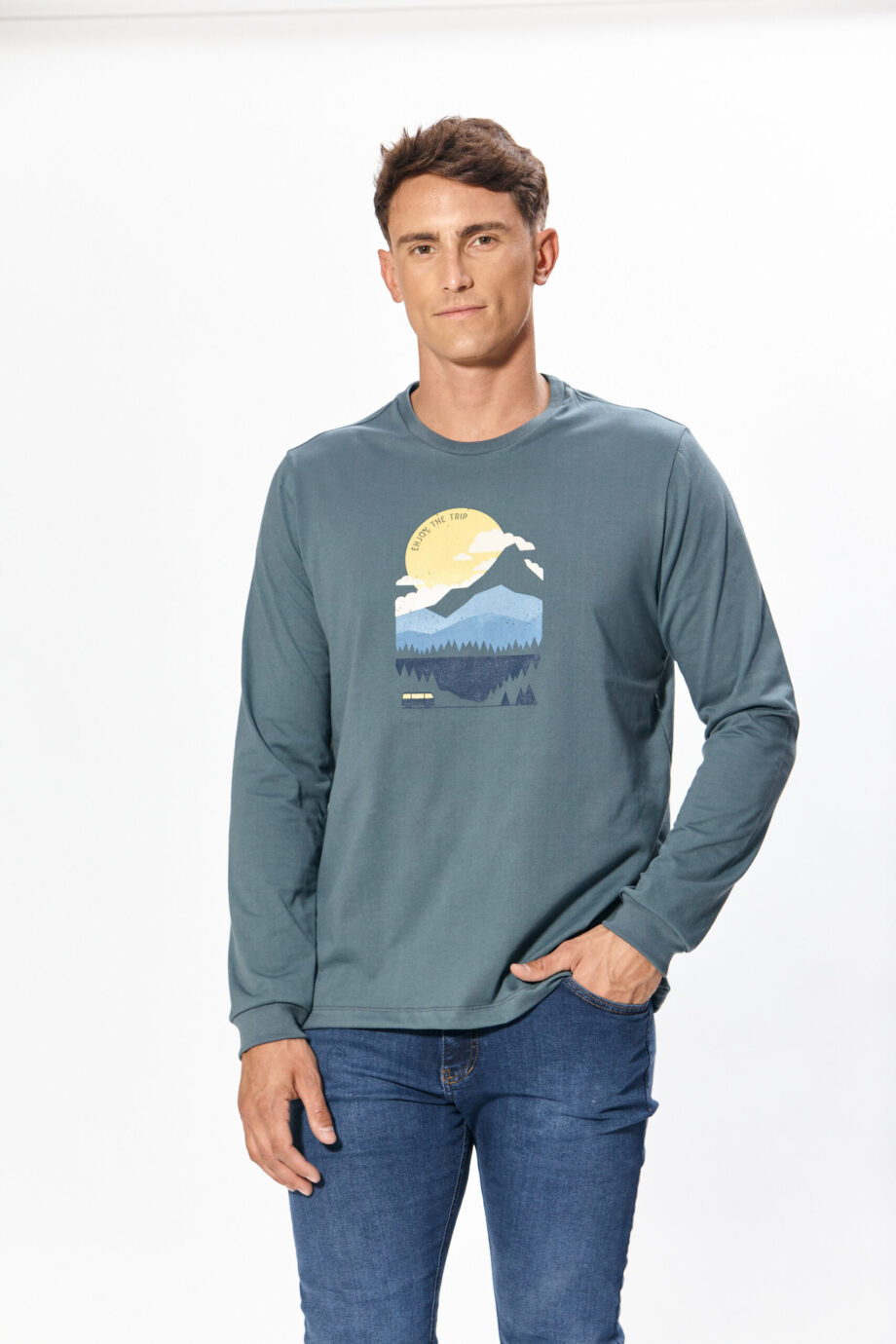 Remera enjoy the trip de jersey