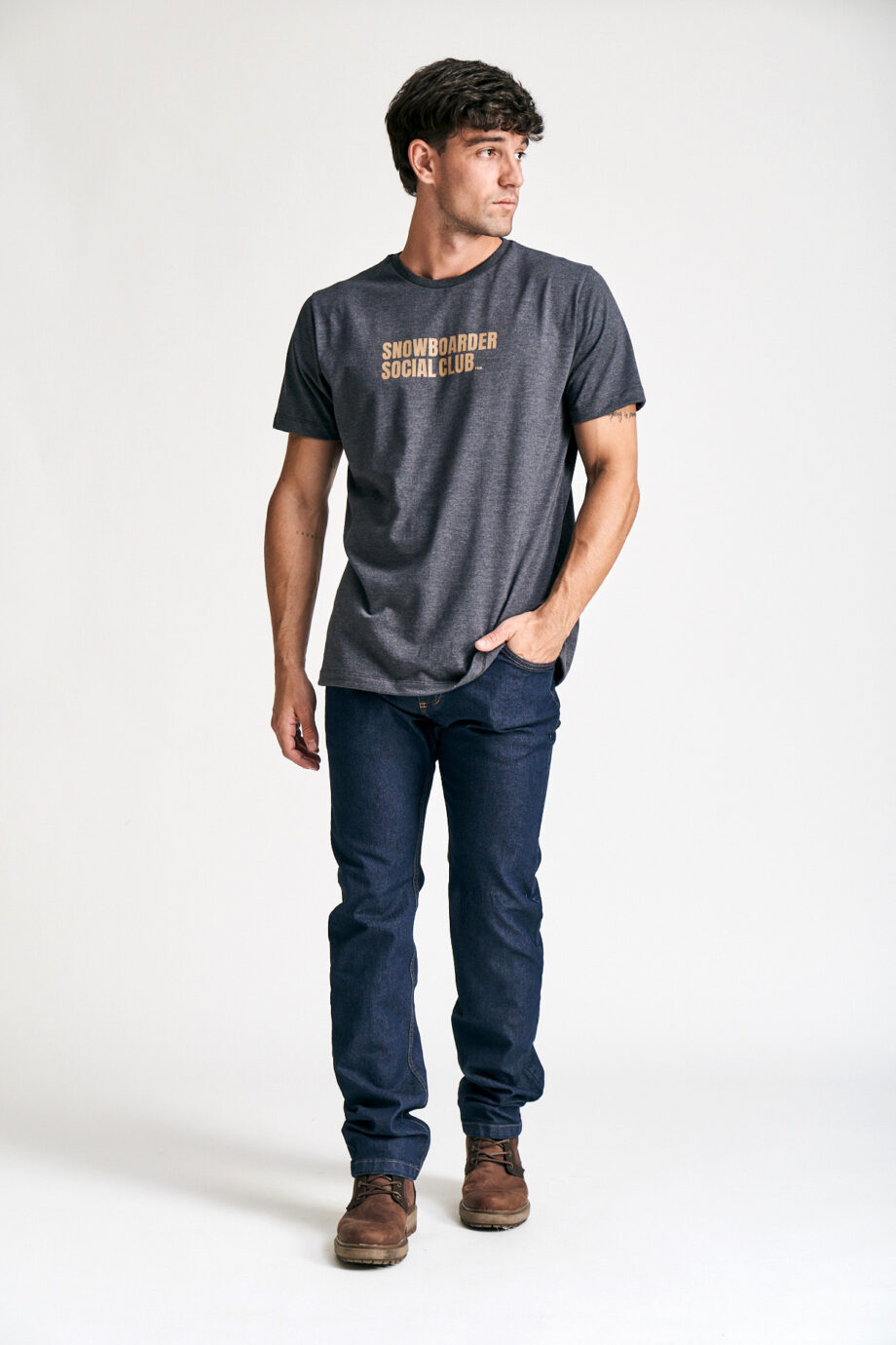 Remera mangas cortas snowboarder