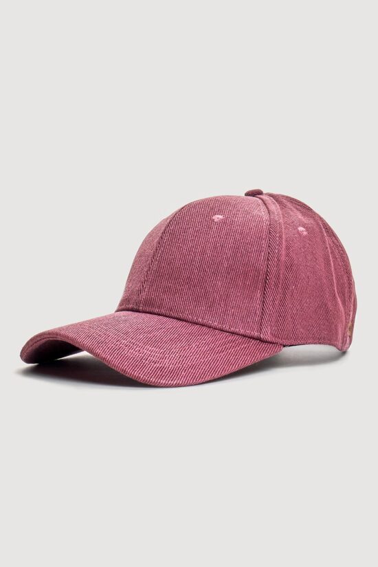Gorra lisa de gabardina teñida