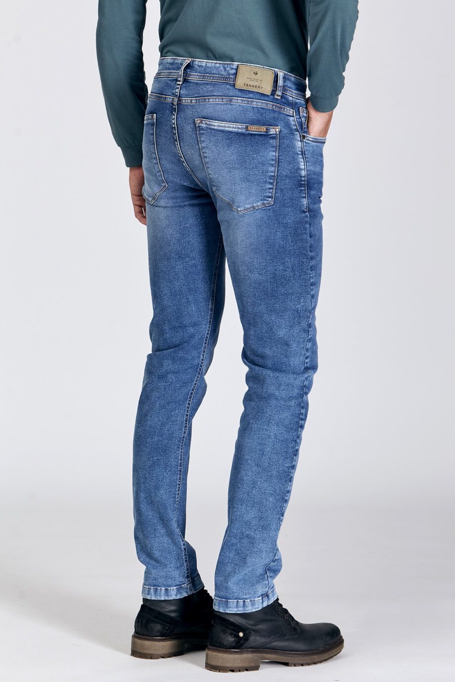 Jean regular fit azul matizado